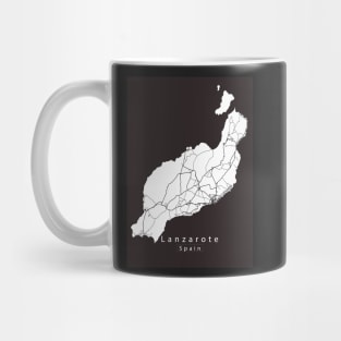 Lanzarote Spain Island Map Mug